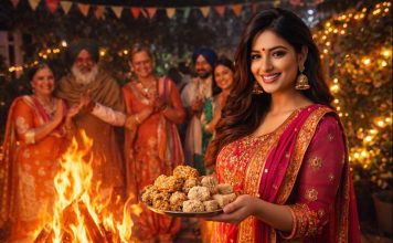 Harnaaz Sandhu Celebrates Lohri in Mumbai, Embracing Tradition and Family