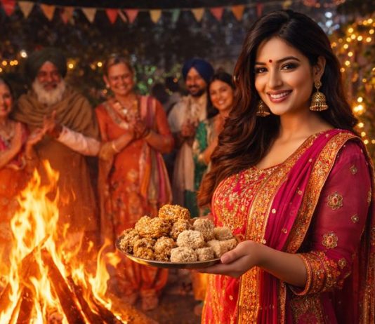 Harnaaz Sandhu Celebrates Lohri in Mumbai, Embracing Tradition and Family