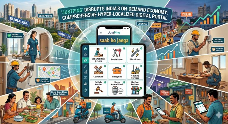 Hyper-Localized Service Giant ‘JustPing’ Disrupts India’s On-Demand Economy with Comprehensive Digital Portal