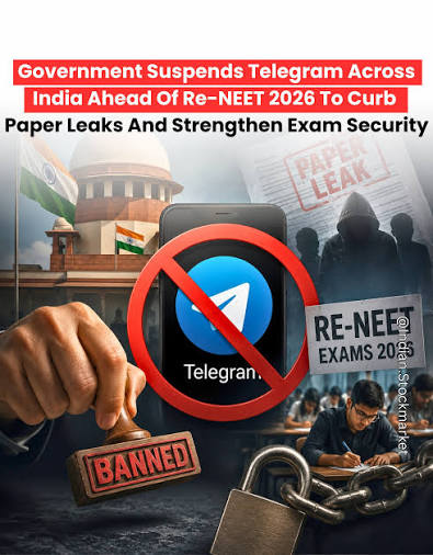 Union Government Temporarily Restricts Telegram App Across India Ahead of NEET-UG Re-Examination
